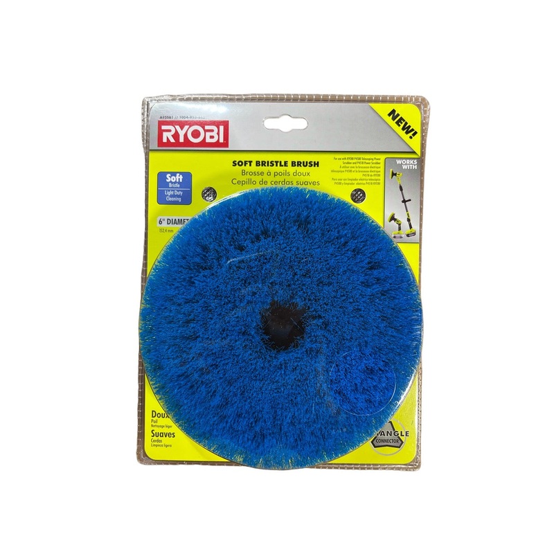 6 in. Soft Bristle Brush Accessory for RYOBI P4500 and P4510 Scrubber Tools