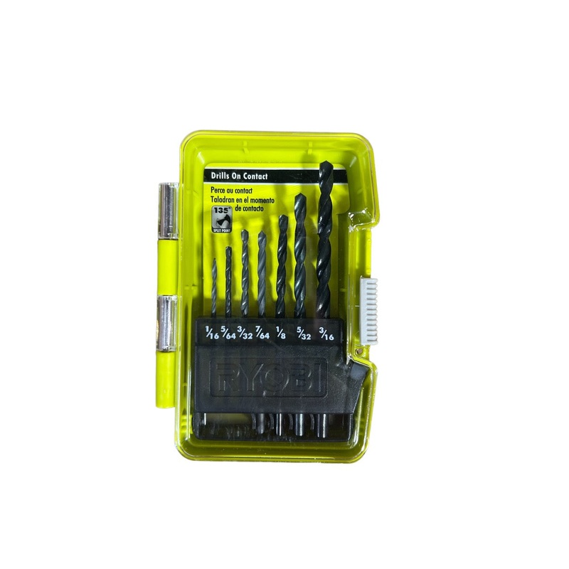 CLEARANCE RYOBI Black Oxide 7 Piece Drill Bit Set