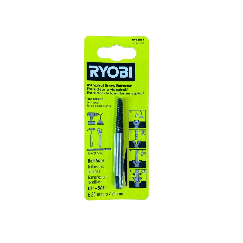 RYOBI 19/64 in. No. 3 Spiral Screw Extractor Bit