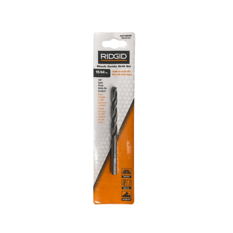 CLEARANCE RIDGID 15/64 in. Black Oxide Drill Bit