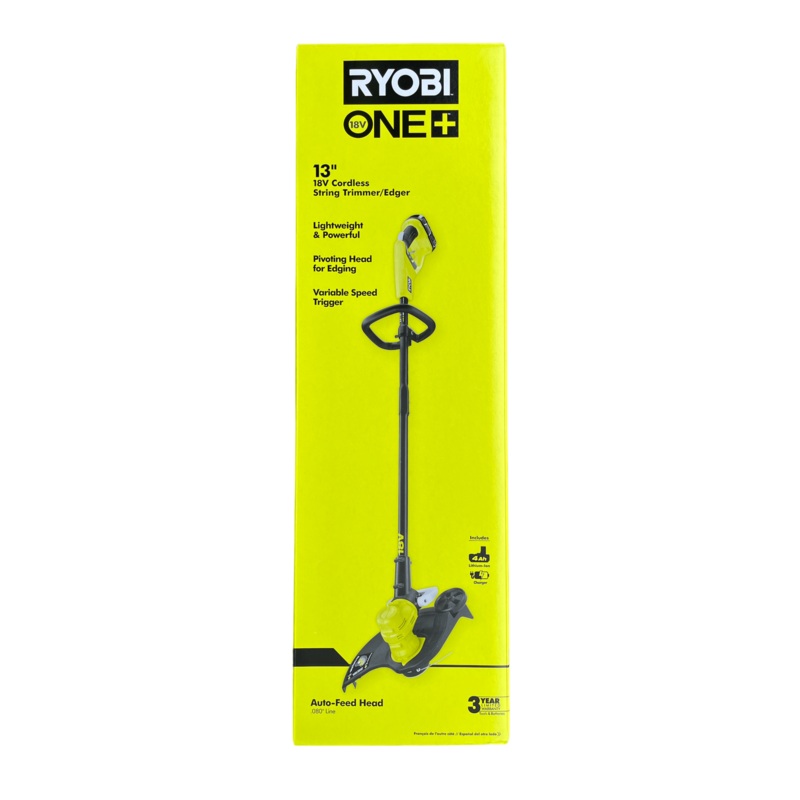 ONE+ 18-Volt 13 in. Cordless Battery String Trimmer/Edger with 4.0 Ah Battery and Charger