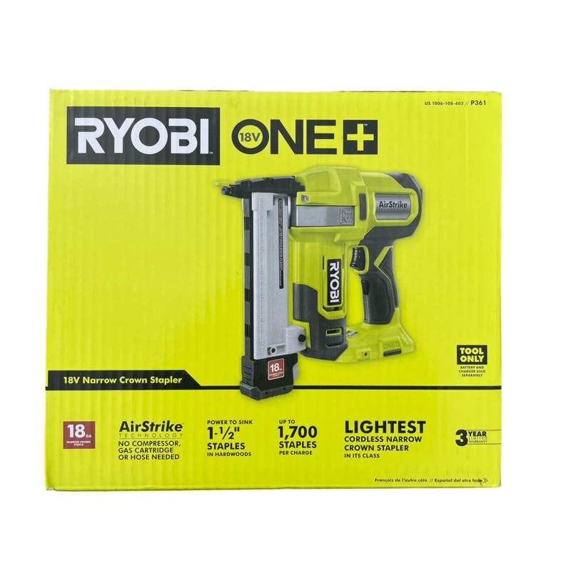 ONE+ 18-Volt 18-Gauge Cordless AirStrike Narrow Crown Stapler (Tool Only)