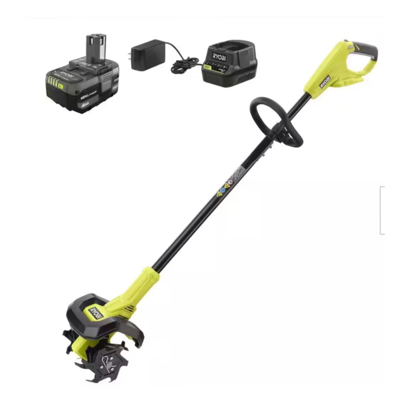 ONE+ 18-Volt 8 in. Cordless Cultivator with 4.0 Ah Battery and Charger - Factory Reconditioned