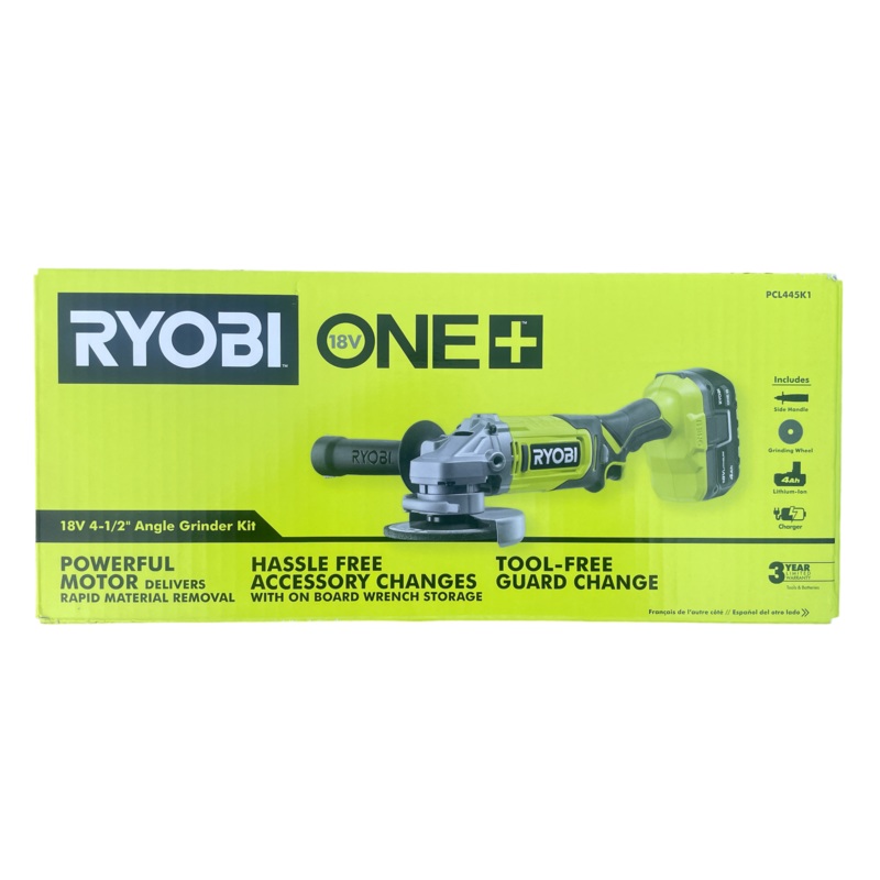 ONE+ 18-Volt Cordless 4-1/2 in. Angle Grinder Kit with 4.0 Ah Battery and Charger