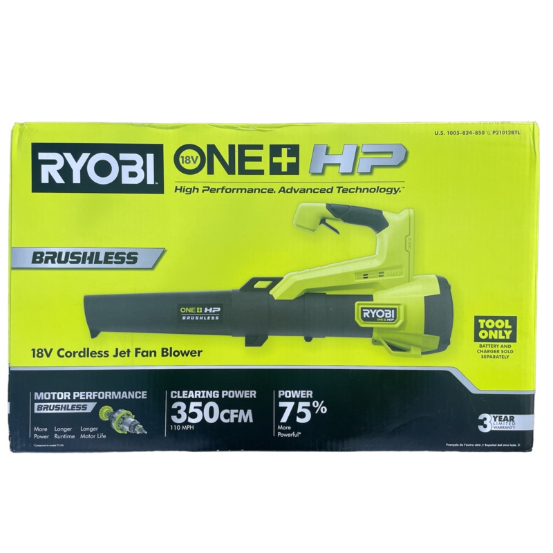 ONE+ HP 18V Brushless 110 MPH 350 CFM Cordless Variable-Speed Jet Fan Leaf Blower (Tool Only)