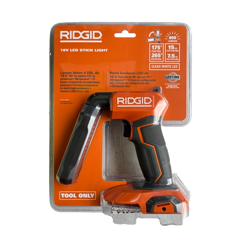 RIDGID 18-Volt Cordless LED Stick Light (Tool Only)