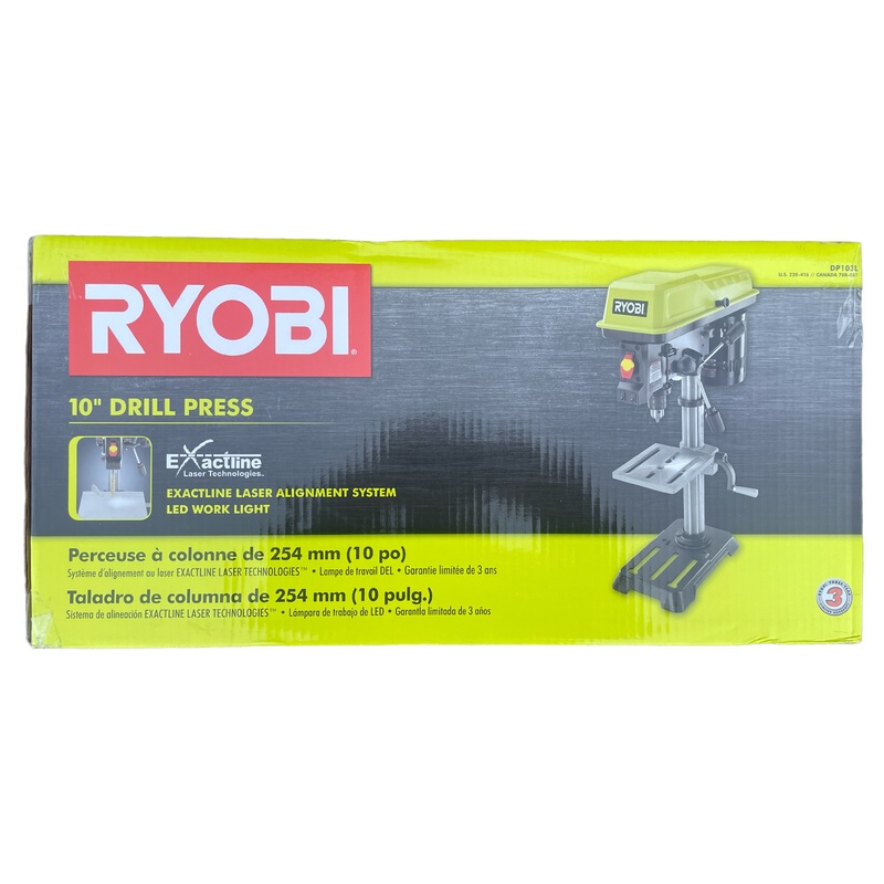 RYOBI 10 in. Drill Press with EXACTLINE Laser Alignment System