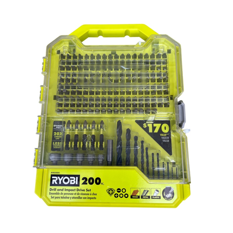 RYOBI 200-Piece Drill and Impact Drive Set