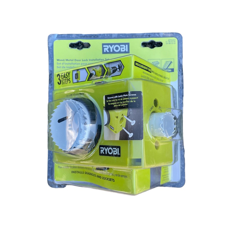 RYOBI Wood/Metal Door Lock Installation Kit