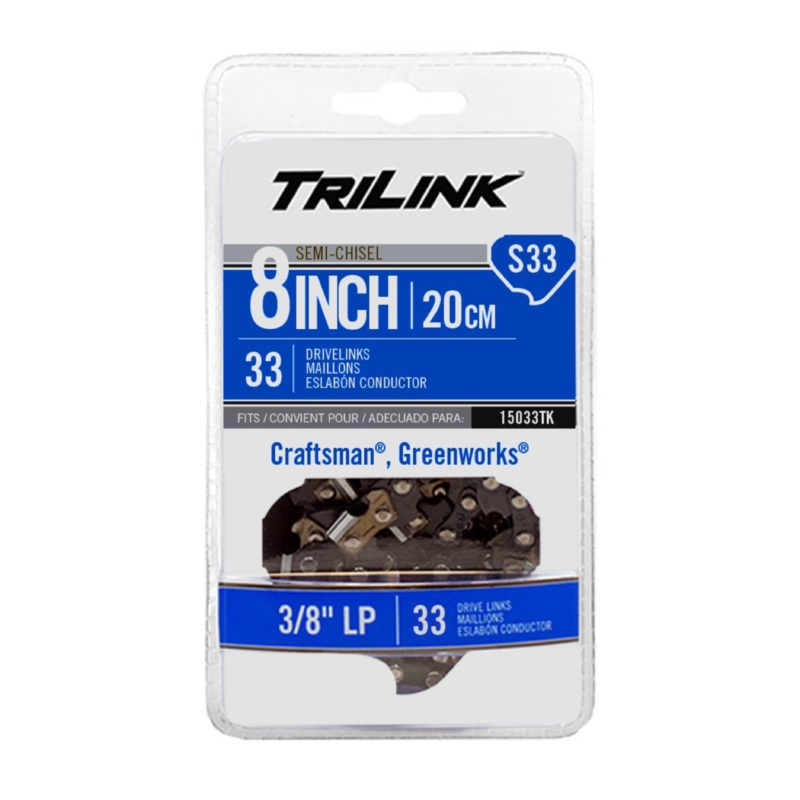 TriLink 8 in. Replacement Chainsaw Chain S33