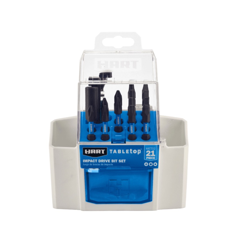 HART 21-Piece Impact Driver Bit Set with Storage