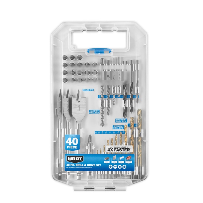 HART 40-Piece Drill and Drive Set with Storage Case