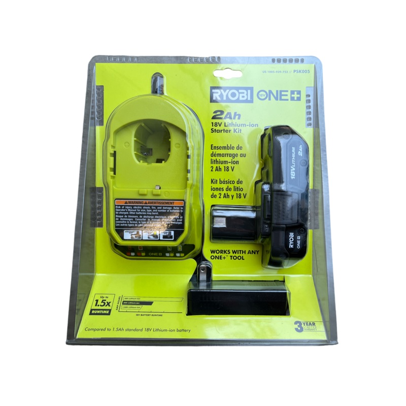 ONE+ 18-Volt Lithium-Ion 2.0 Ah Compact Battery and Charger Starter Kit