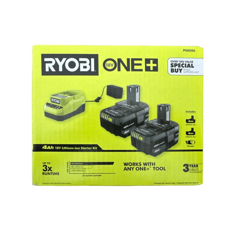 ONE+ 18V Lithium-Ion 4.0 Ah Battery (2-Pack) and Charger Kit