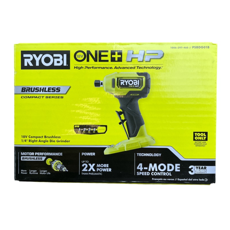 ONE+ HP 18V Brushless Cordless Compact 1/4 in. Right Angle Die Grinder (Tool Only)