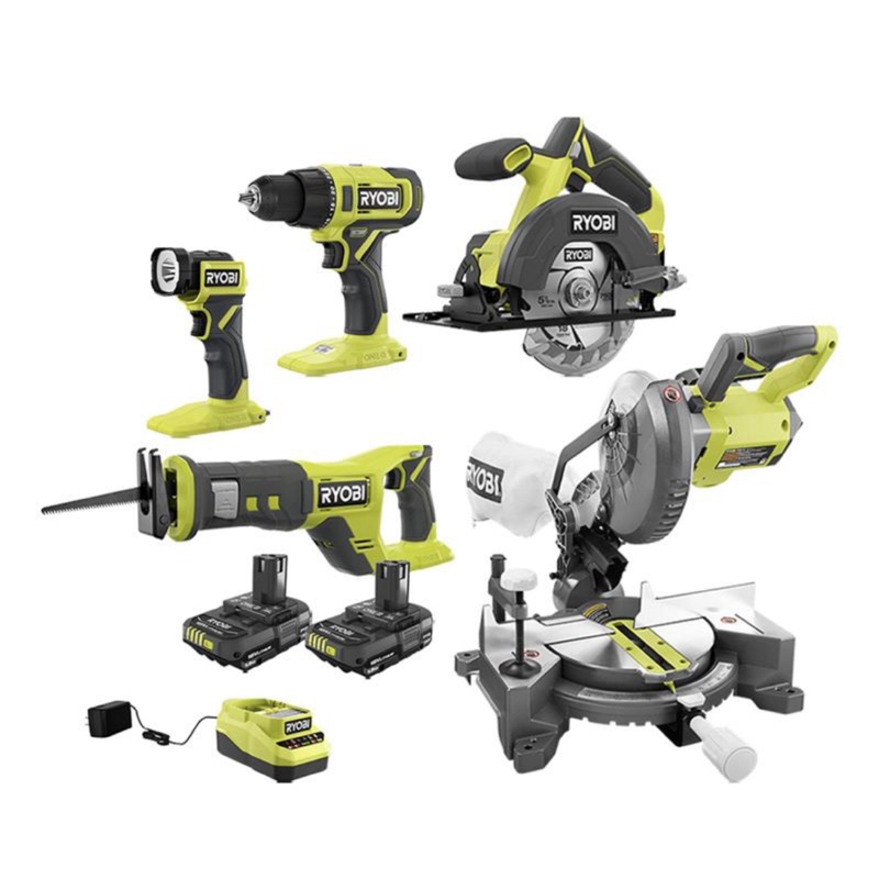 18-Volt ONE+ Cordless 5 -Tool Combo Kit with (2) Batteries, and Charger