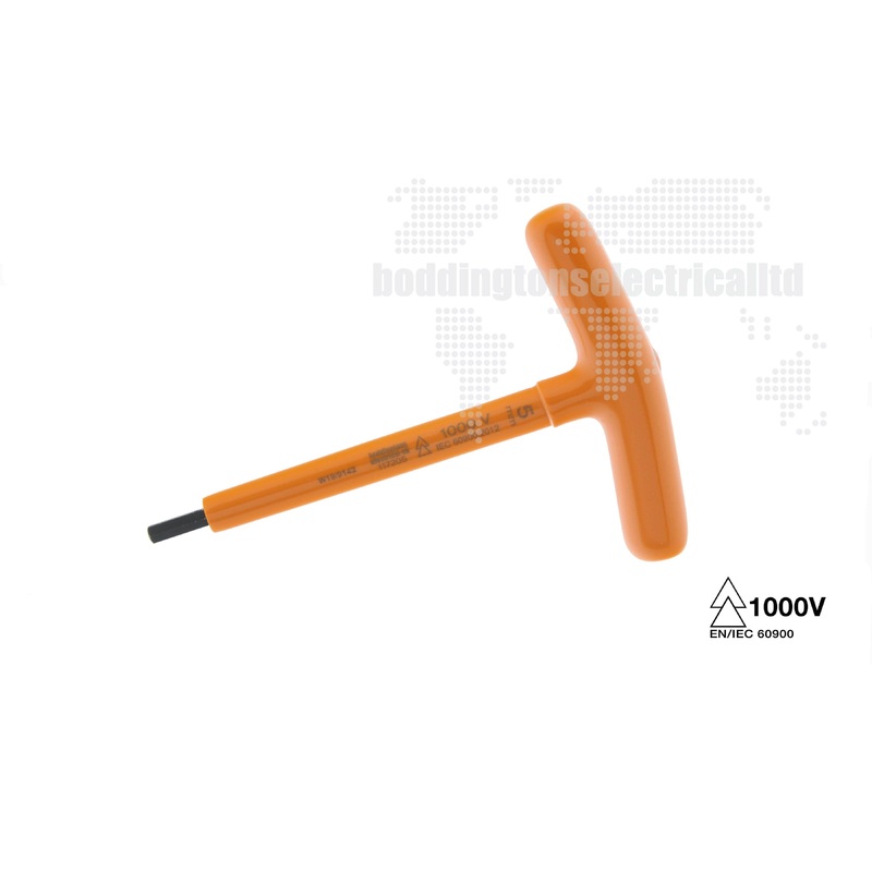 Boddingtons Electrical Insulated T Bar Allen Keys, 5mm Size, 150mm Length 117205