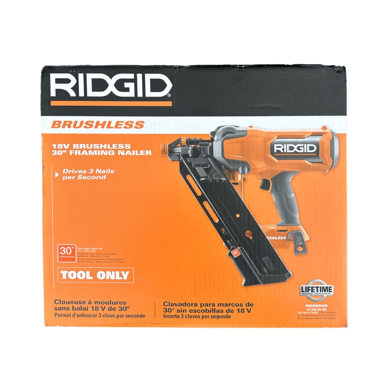 RIDGID 18V Brushless Cordless 30 3-1/2 in. Framing Nailer (Tool Only)