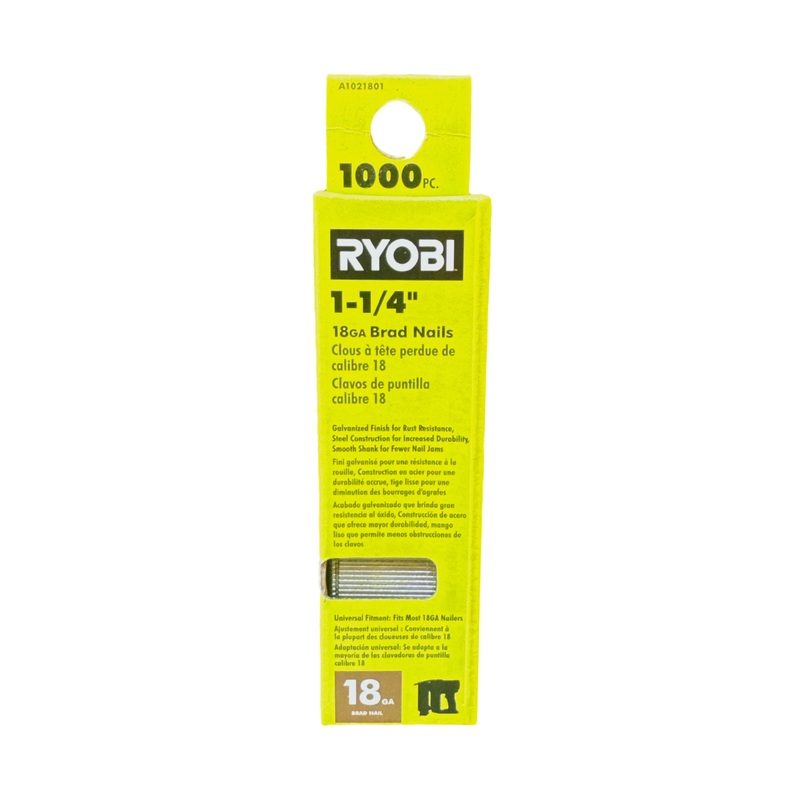 RYOBI 1,000 Pc. 1 1/4 in. 18GA Brad Nails