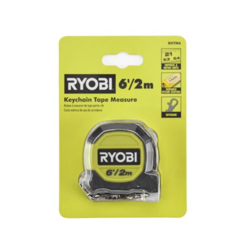 RYOBI 6 ft./2m Keychain Tape Measure
