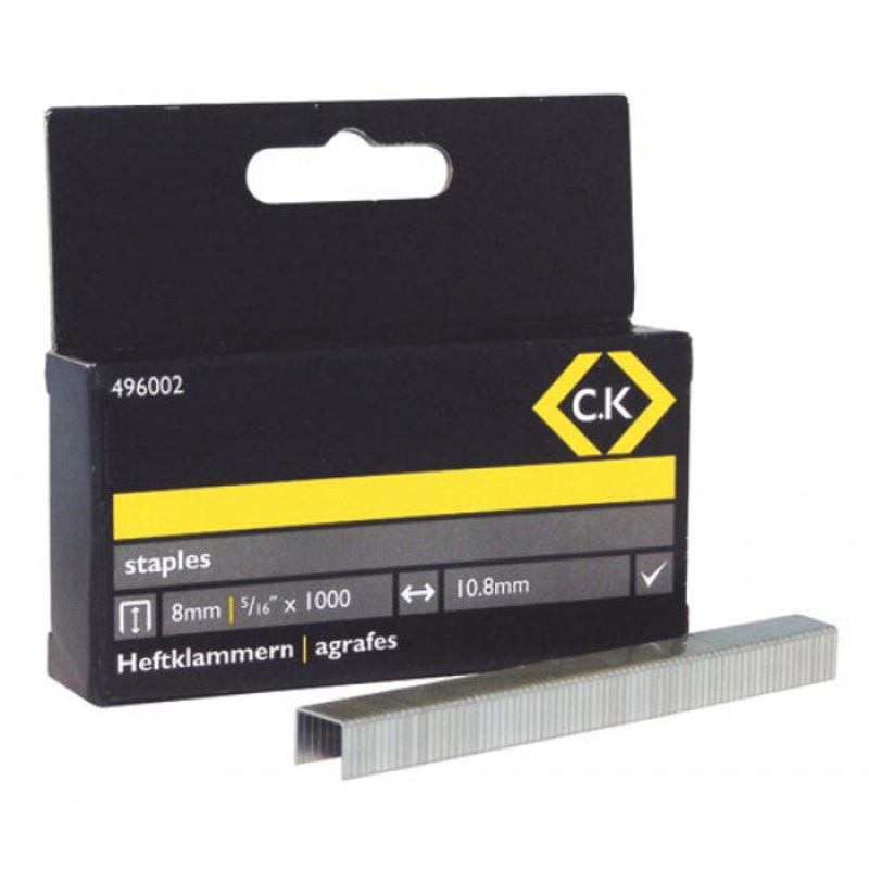 C.K Staples 10.5mm wide x 10mm deep Box of 1000