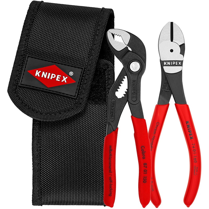 Knipex Mini 2 Piece Pliers Set in Belt Tool Pouch - 00 20 72 V02