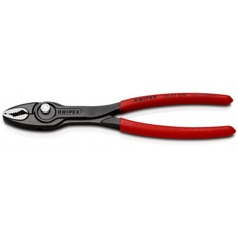 TWINGRIP SLIP JOINT PLIERS WITH NON-SLIP PLASTIC COATING BLACK ATRAMENTIZED 200 MM - 82 01 200