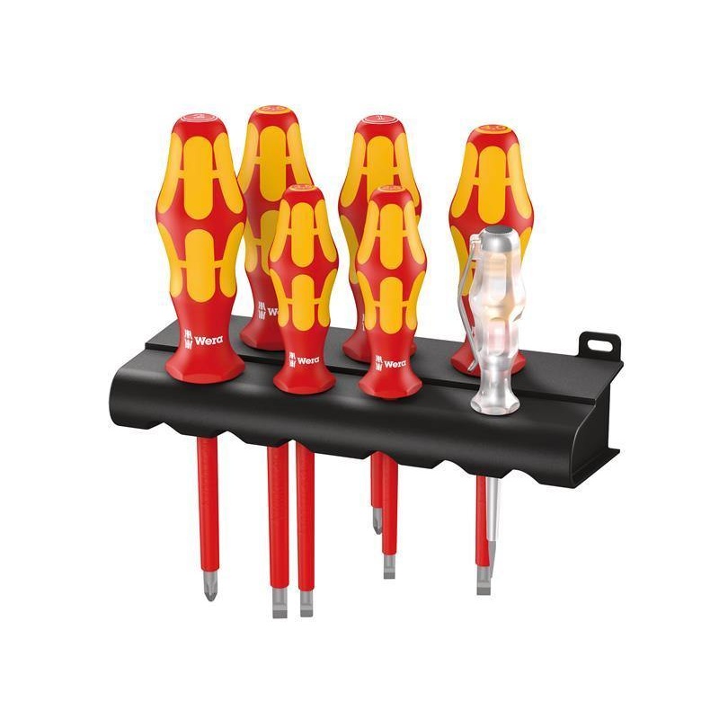 Wera 05006148001 Kraftform 160 i/165 i/7 VDE  7 Piece Screwdriver Set SL/PZ
