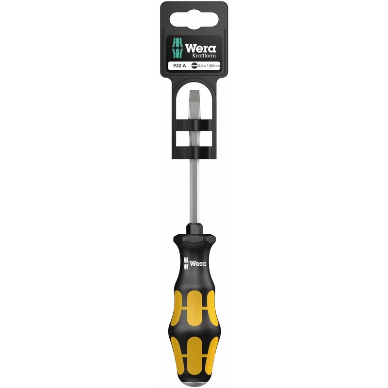 Wera 05100087001 Kraftform 932 A SB Chiseldriver Slotted Tip 9.0 x 150mm