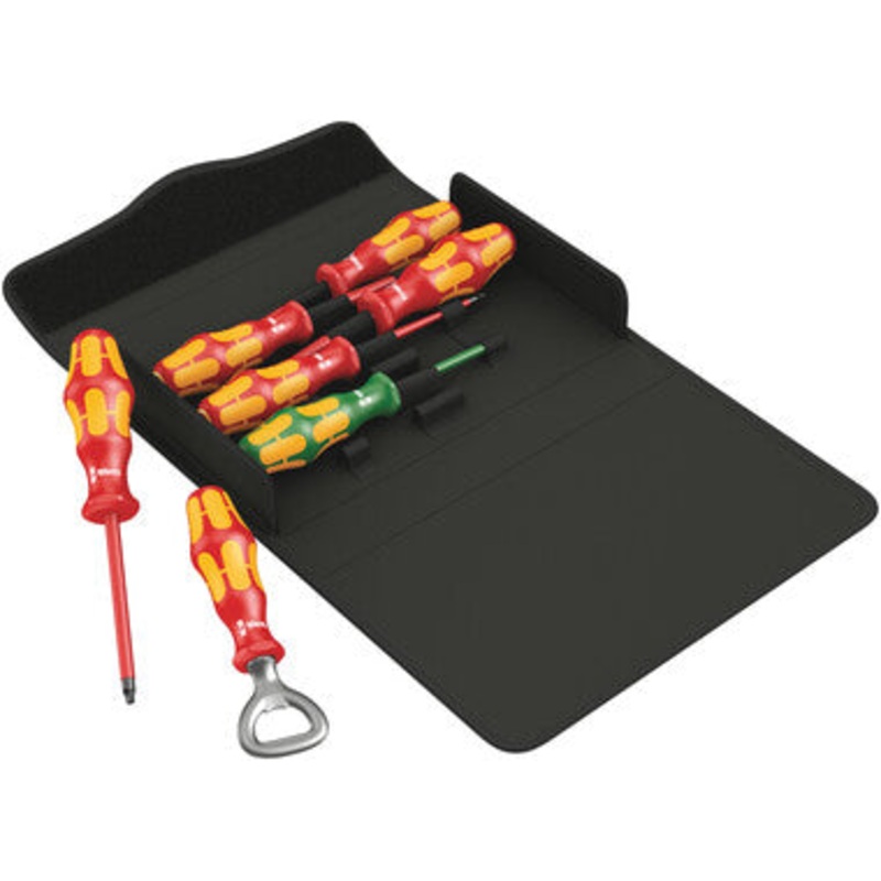 Wera Kraftform Plus 100 is/7 Set 3 7 Piece Screwdriver Set, Partly with Reduced Blade Diameter