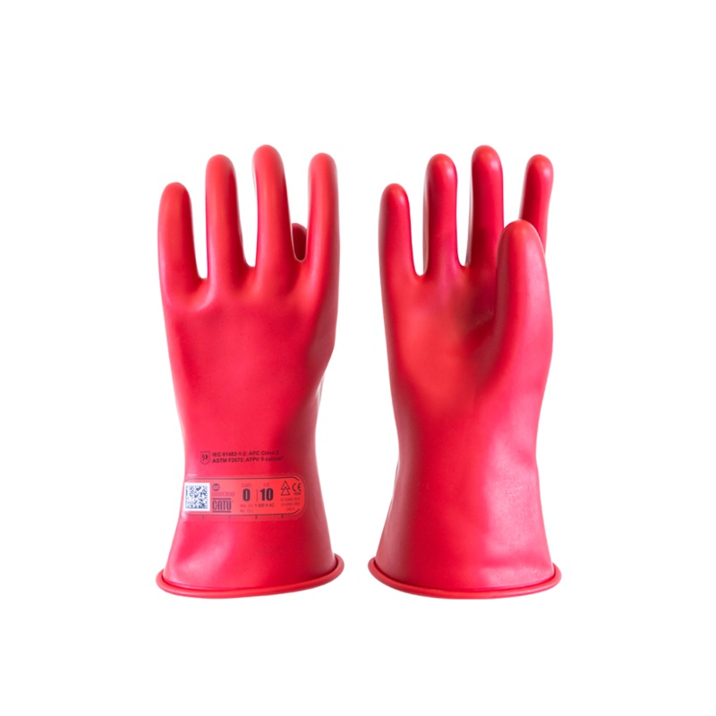 Boddingtons Electrical CATU Short Insulating Natural Rubber Dielectric Safety Electrician's Gloves - CATU CG-0-..-R-28