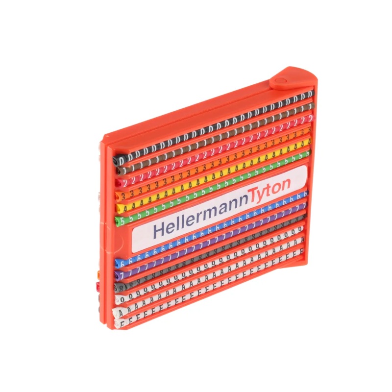 HellermannTyton Cable Marker Kit (25 markers for bundle  1-3: 0-9, A-Z, standard electrical symbols)