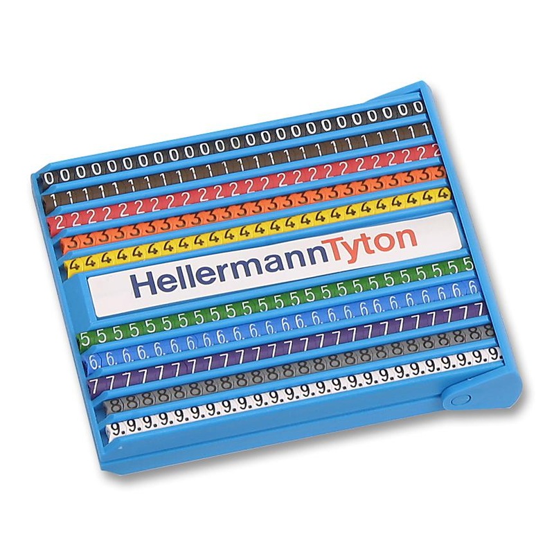 HellermannTyton Cable Marker Kit (25 markers for bundle  2-5: 0-9, A-Z, standard electrical symbols)