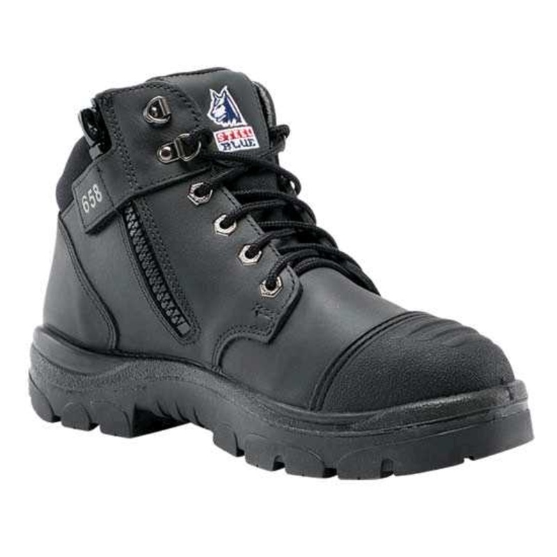 Steel Blue Parkes Zip Scuff - Black