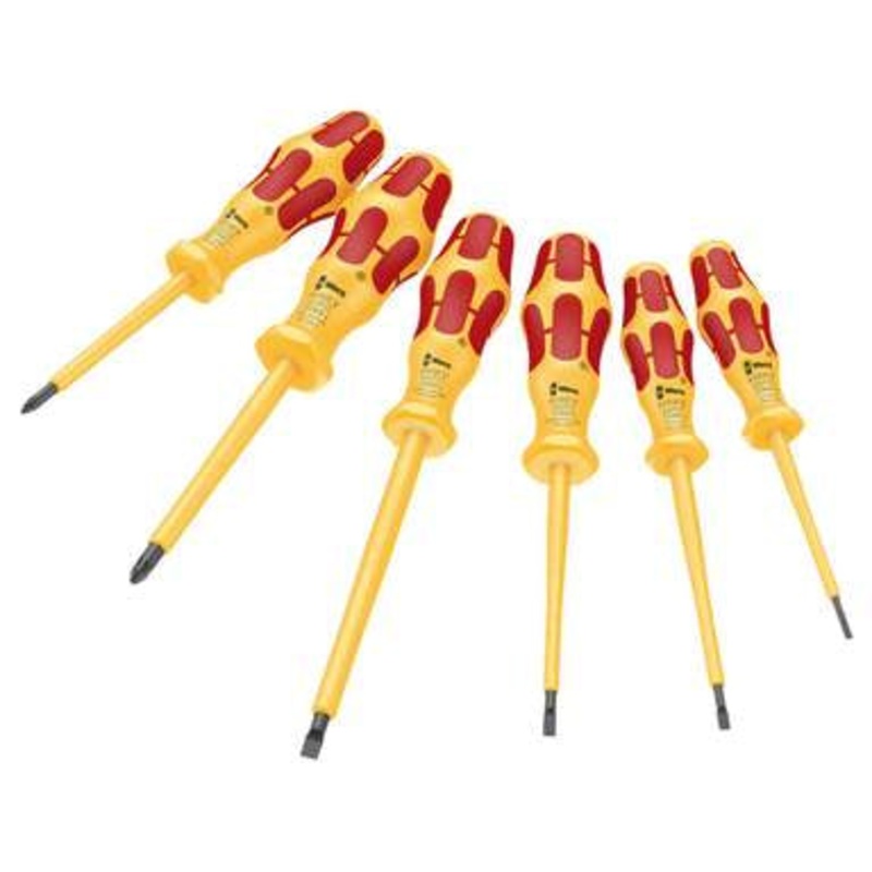 Wera 6 Piece Kraftform Series 1000 VDE Screwdriver Set
