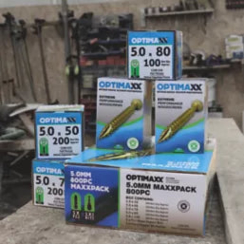 Optimaxx 5.0mm 800 Piece Woodscrew Maxxpack