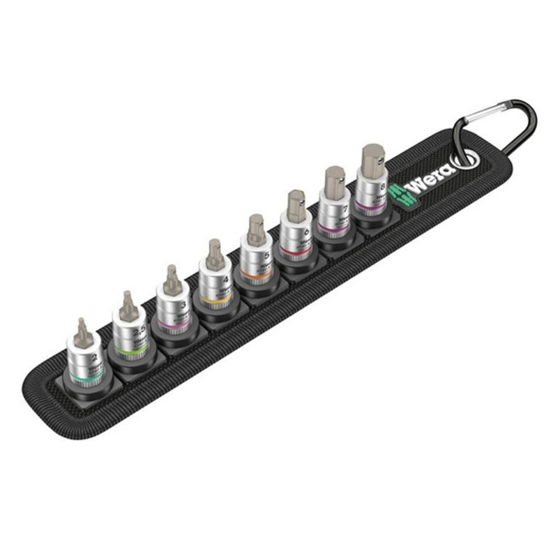 Wera Belt 2, 8740 A HF, Torx 8 Piece Zyklop Bit Set With Holding Function, 1/4" Drive