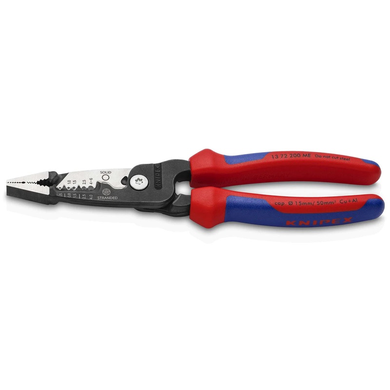 Knipex 13 72 200 ME Metric Wire Stripper With Multi-Component Grips 200mm