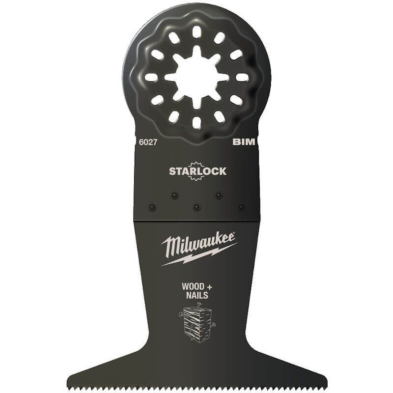 Milwaukee 65mm Plunge Wood With Nails Starlock Multi-tool Blade
