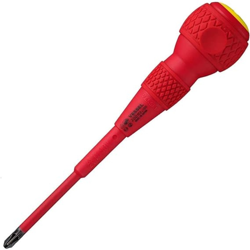 Vessel Ball Grip Insulated Screwdriver No.200 PZ 2x100