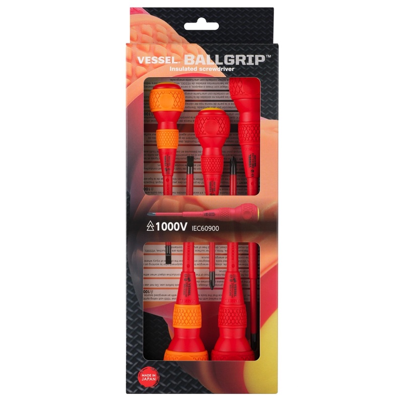 Vessel Ball Grip VDE Screwdriver (Insulated) Set of 5 with PZ2x150