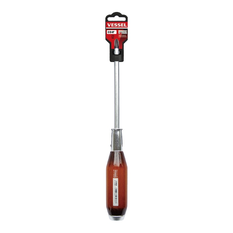Vessel Real Wood Handle Tang-Thru Screwdriver No.100 + 3x150