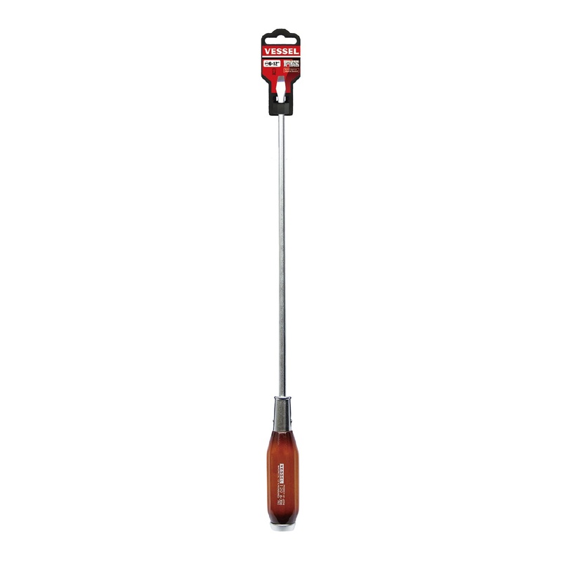 Vessel Real Wood Handle Tang-Thru Screwdriver No.100 - 6x300