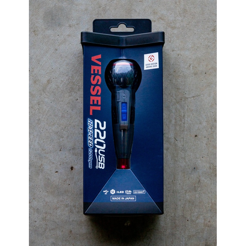 Vessel Rechargeable Ball Grip Screwdriver No.220USB-S1F