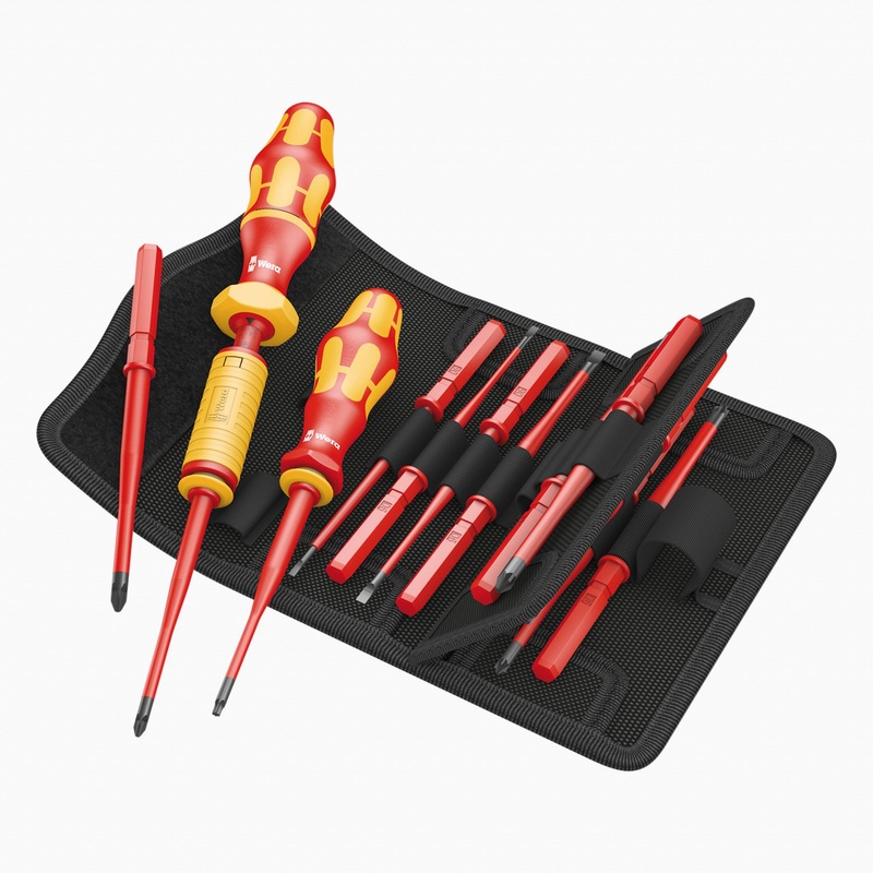 Wera Tools KK VDE ADJ TORQUE + 817 HANDLE S/DRIVER SET 1.2-3.0Nm 16PC