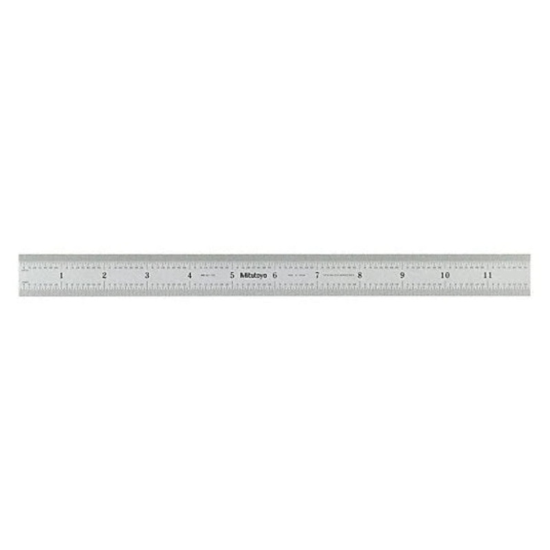 TrigJig Mitutoyo 12"/300mm Wide Rigid Steel Rule - 182 Series