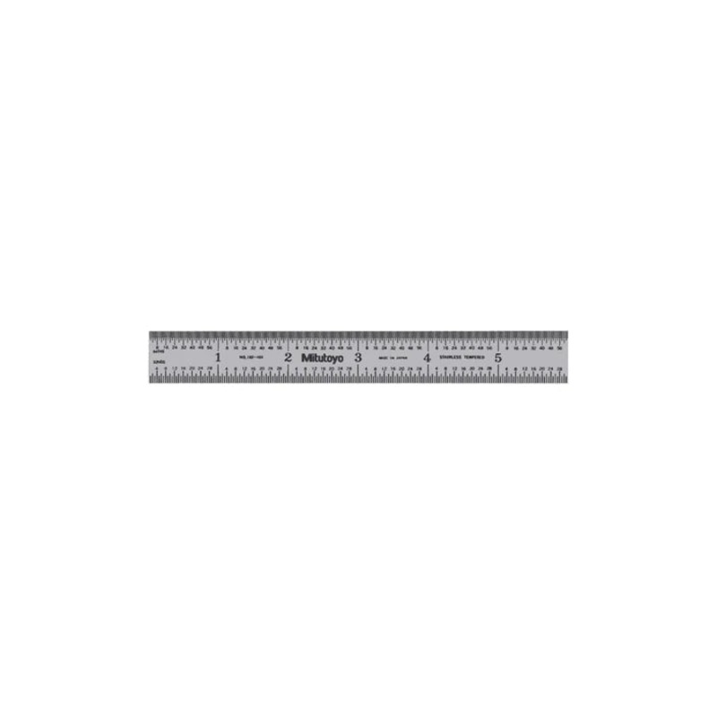 TrigJig Mitutoyo 6"/150mm Wide Rigid Steel Rule - 182 Series