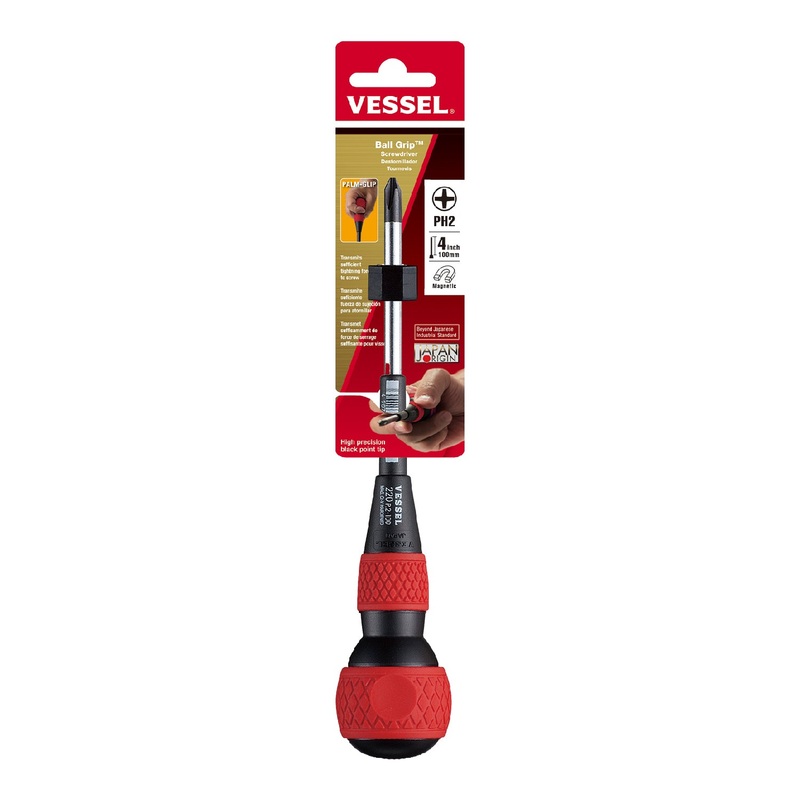 Vessel Ball Grip Screwdriver No.220 + 2x100