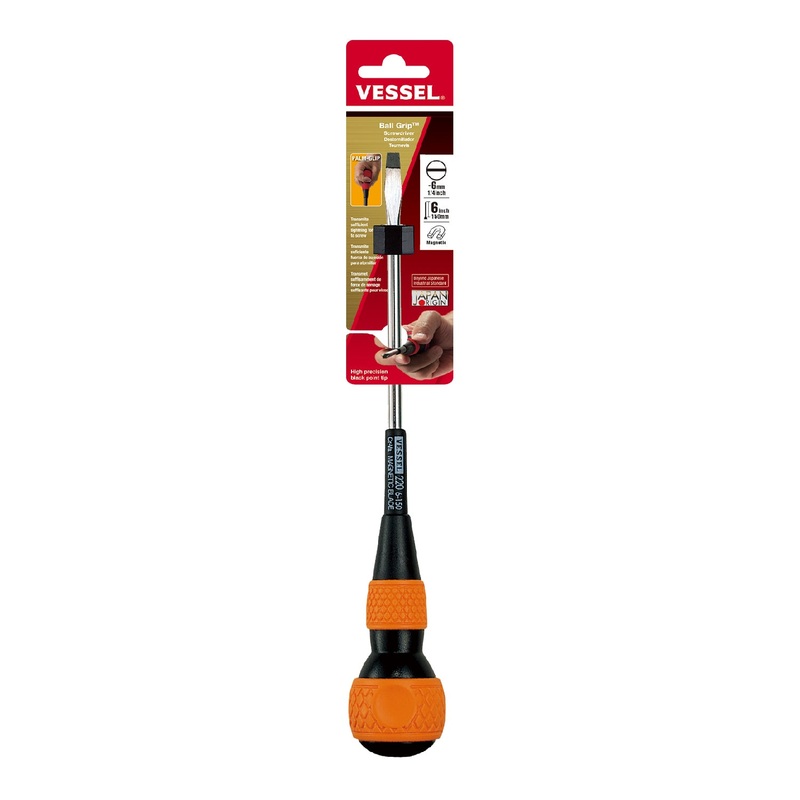 Vessel Ball Grip Screwdriver No.220 - 6x150