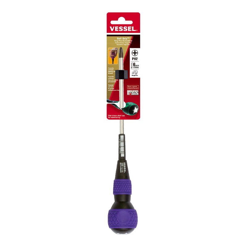 Vessel Ball Grip Tang-Thru Screwdriver No.230 - 2x150